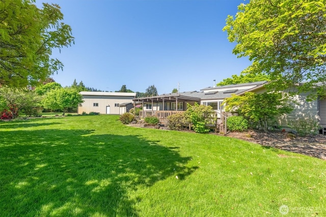 2350 38th Ave, Longview, WA 98632 - view of grassy yard featuring a sunroom