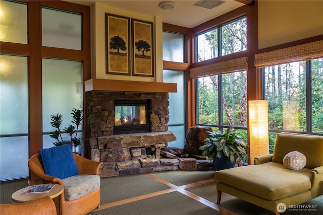 sunroom with plenty of natural light