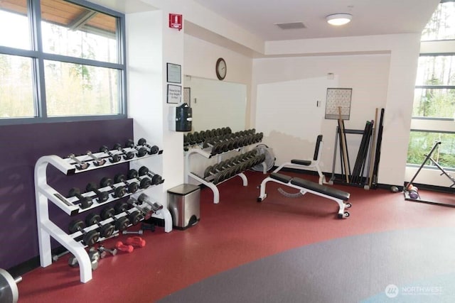 view of exercise room