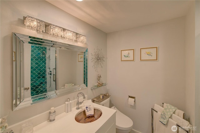 1005 346th Pl, Ocean Park, WA 98640 - full bathroom featuring toilet, a shower, and vanity