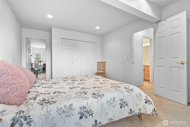 1725 Harrison Pl Unit 103, Lynden, WA 98264 - carpeted bedroom featuring recessed lighting and a closet