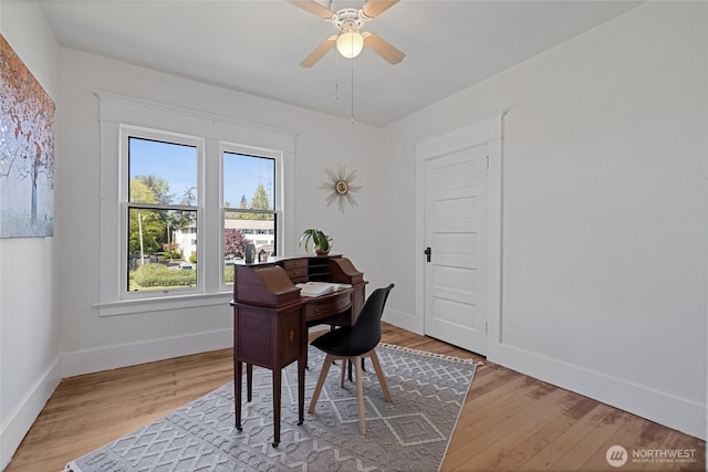 3301 Mckinley Ave, Tacoma, WA 98404 - dining space with light wood-style floors, baseboards, and a ceiling fan