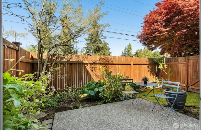 view of patio / terrace featuring a fenced backyard