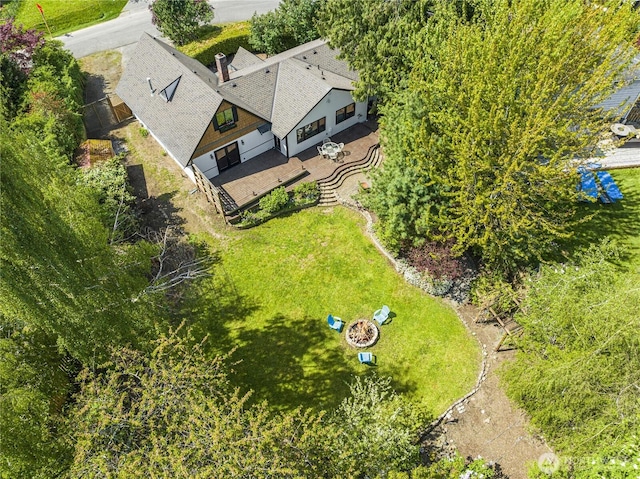 view from above of property