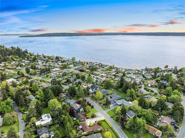 17922 Marine View Dr SW, Normandy Park, WA 98166 - aerial view with a water view and a residential view