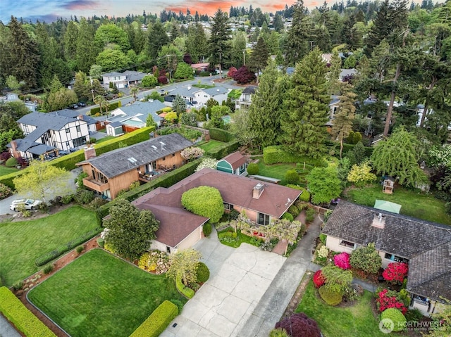 17922 Marine View Dr SW, Normandy Park, WA 98166 - aerial view at dusk with a residential view