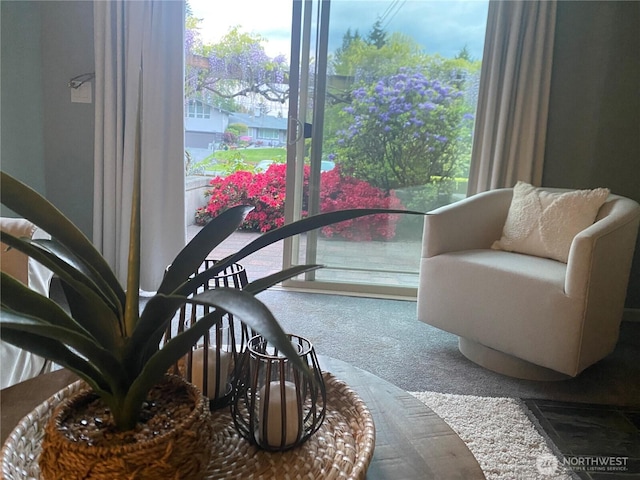 17922 Marine View Dr SW, Normandy Park, WA 98166 - living area with carpet floors