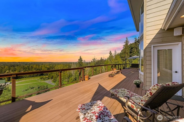 view of deck at dusk