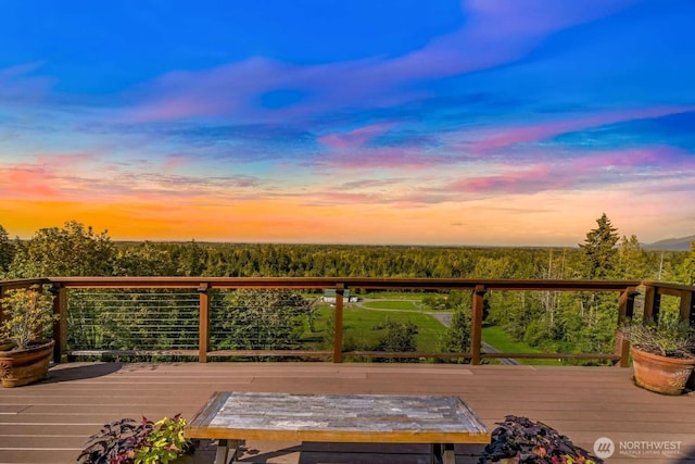 view of deck at dusk