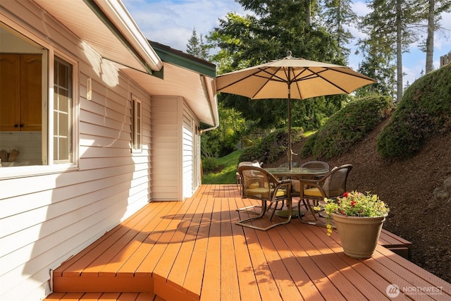 3785 Greenville Pl, Bellingham, WA 98226 - wooden deck with outdoor dining space