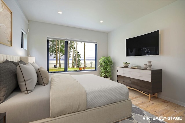 1699 SE Camano Dr, Camano Island, WA 98282 - bedroom with light wood finished floors and recessed lighting