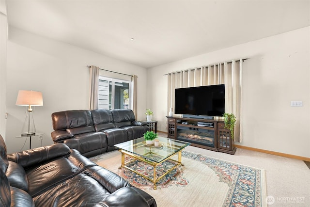 343 Tremont Ave Unit 102, Bellingham, WA 98226 - carpeted living room featuring baseboards