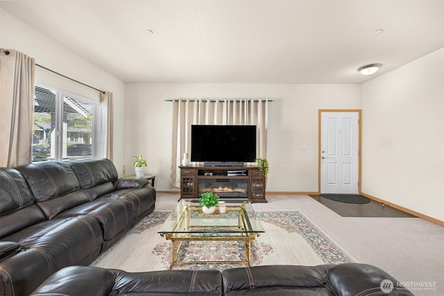 343 Tremont Ave Unit 102, Bellingham, WA 98226 - living room featuring baseboards and carpet flooring