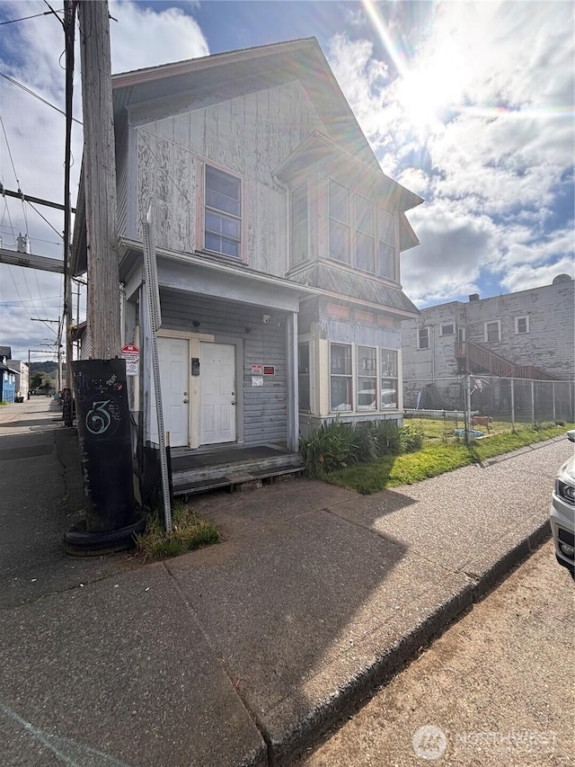 exterior space with covered porch