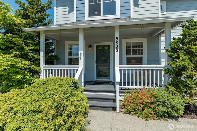 3828 Sutton Pl, Anacortes, WA 98221 - entrance to property with a porch