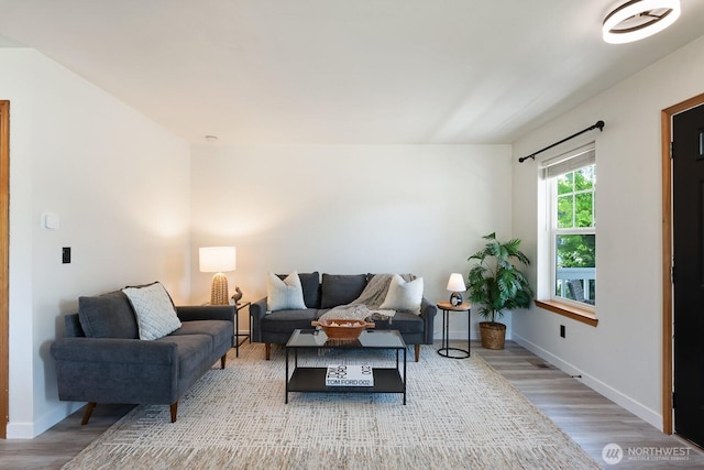 3828 Sutton Pl, Anacortes, WA 98221 - living room featuring wood finished floors and baseboards