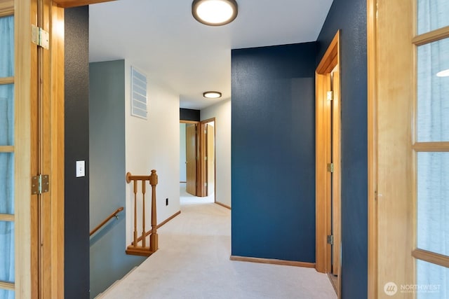 3828 Sutton Pl, Anacortes, WA 98221 - hallway with an upstairs landing and carpet floors