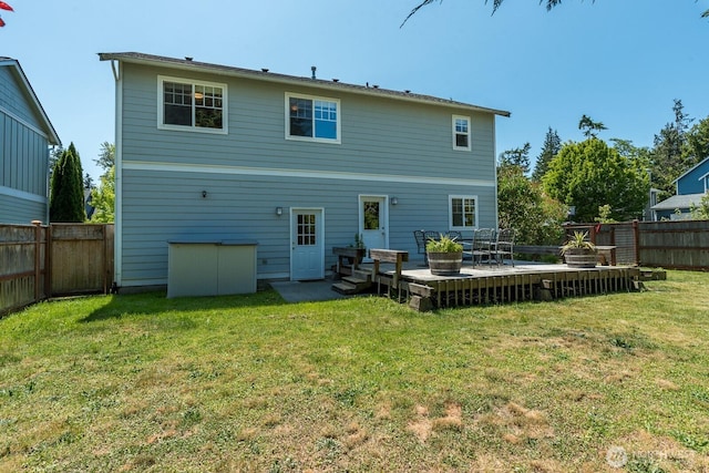 3828 Sutton Pl, Anacortes, WA 98221 - rear view of house with a wooden deck