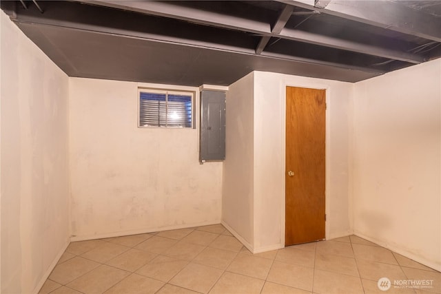 234 SW 15th Ave, Ephrata, WA 98823 - finished basement with electric panel, tile patterned flooring, and baseboards