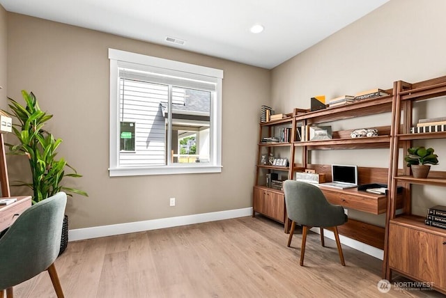 19507 81st Pl NE Unit 3, Kenmore, WA 98028 - office featuring light wood finished floors and recessed lighting