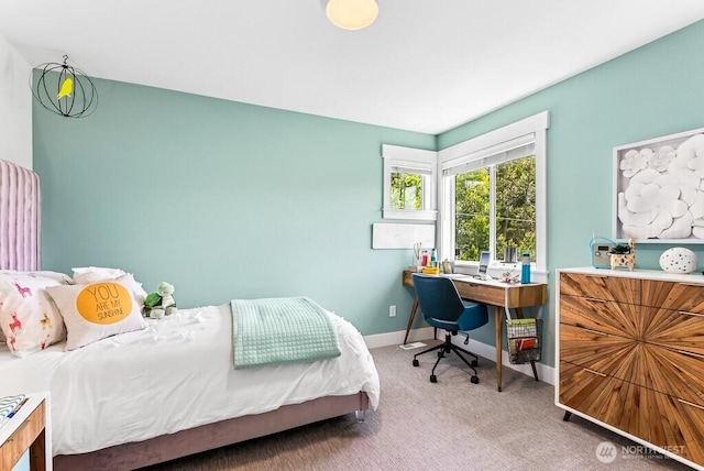 19507 81st Pl NE Unit 3, Kenmore, WA 98028 - carpeted bedroom with baseboards and a desk