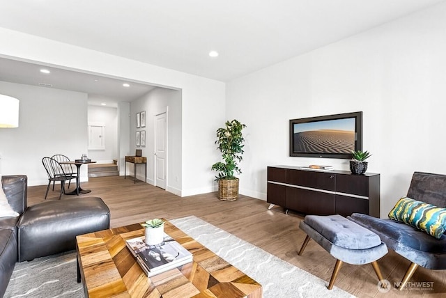 19507 81st Pl NE Unit 3, Kenmore, WA 98028 - living room with wood finished floors and recessed lighting