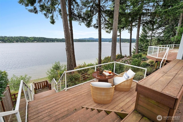 3236 Gravelly Beach Loop NW, Olympia, WA 98502 - deck featuring a water view