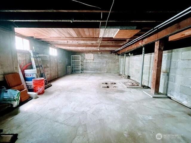 view of basement