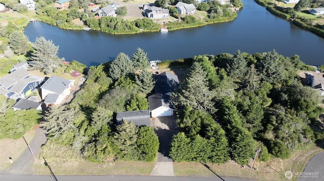348 Cockle St SW, Ocean Shores, WA 98569 - bird's eye view with a water view and a residential view