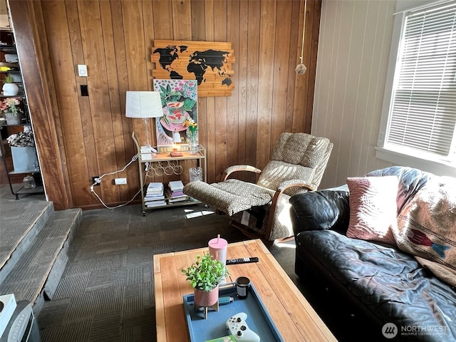 2927 Orleans St, Bellingham, WA 98226 - sitting room featuring carpet and wood walls
