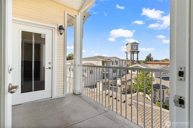 balcony featuring a residential view