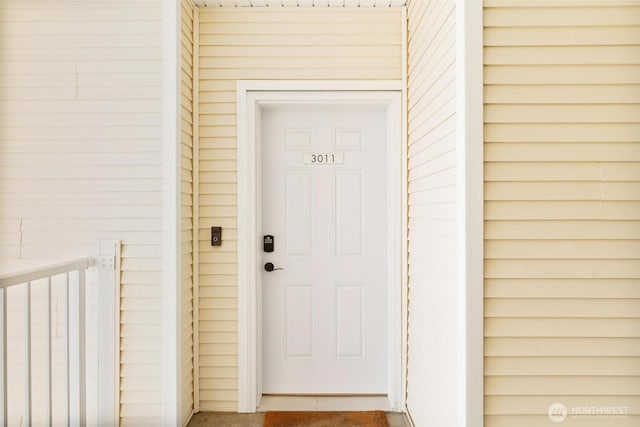 view of exterior entry