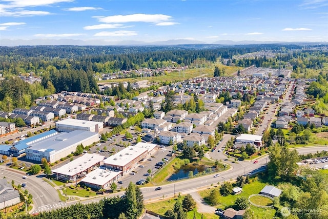 bird's eye view of a heavily wooded area