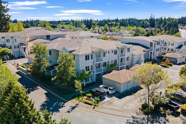 aerial perspective of suburban area