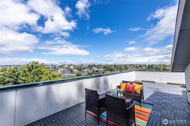 exterior space with outdoor lounge area