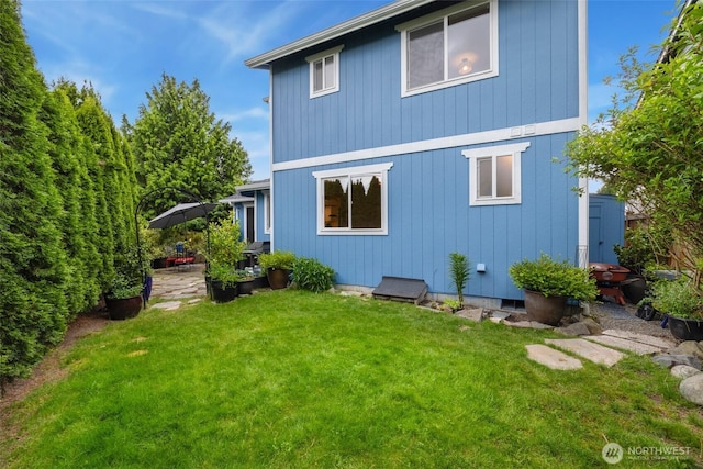 3416 189th St SE, Bothell, WA 98012 - rear view of property featuring a lawn