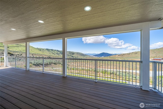 10 Spring Canyon Rd, Orondo, WA 98843 - wooden terrace featuring a mountain view