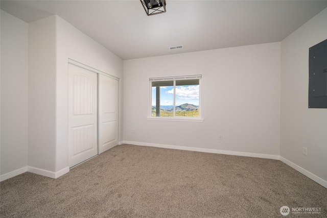 10 Spring Canyon Rd, Orondo, WA 98843 - unfurnished bedroom with carpet floors, a closet, and electric panel