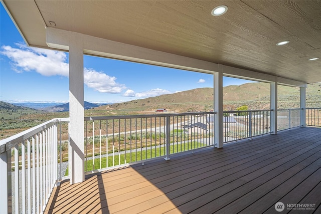 10 Spring Canyon Rd, Orondo, WA 98843 - deck featuring a mountain view