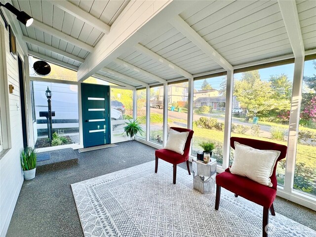 sunroom with plenty of natural light