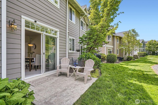 view of patio with a residential view