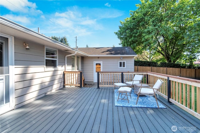 deck with fence