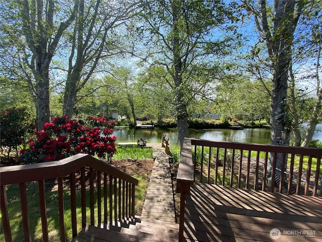 963 Hassalo Ave SE, Ocean Shores, WA 98569 - wooden terrace featuring a water view