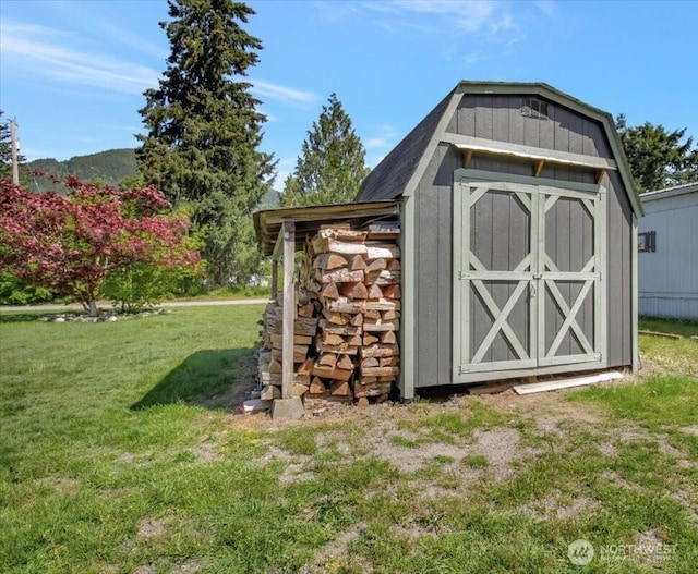 view of shed
