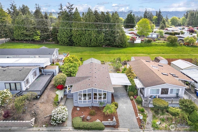 aerial perspective of suburban area