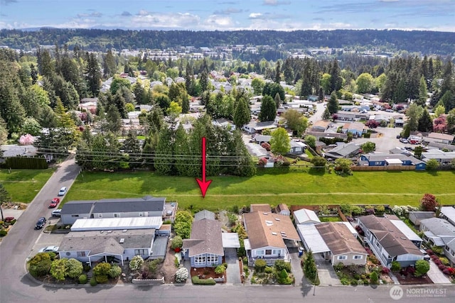 aerial perspective of suburban area