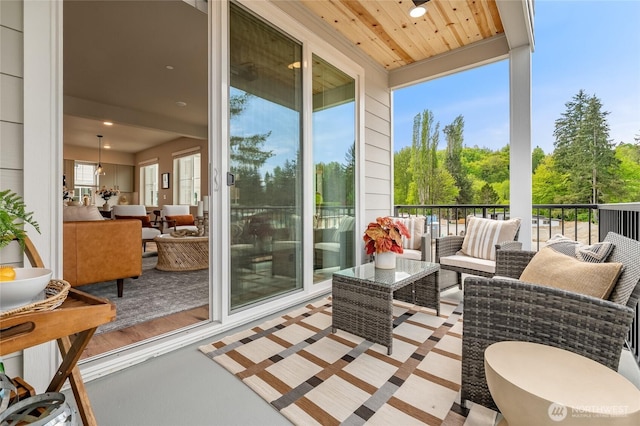 exterior space with outdoor lounge area