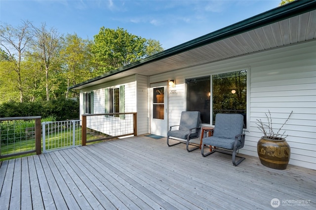 view of wooden deck