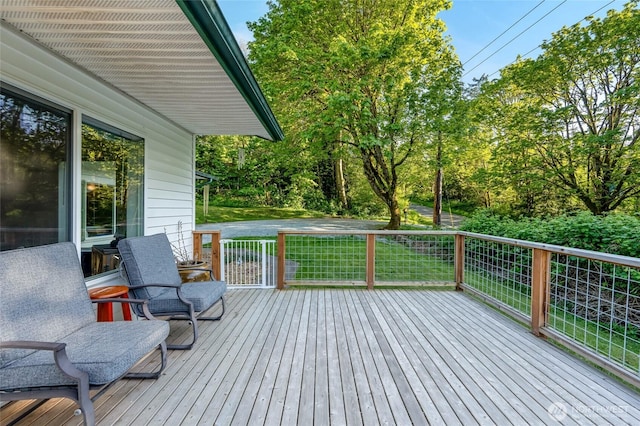 view of wooden terrace