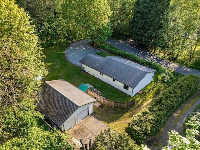 view from above of property